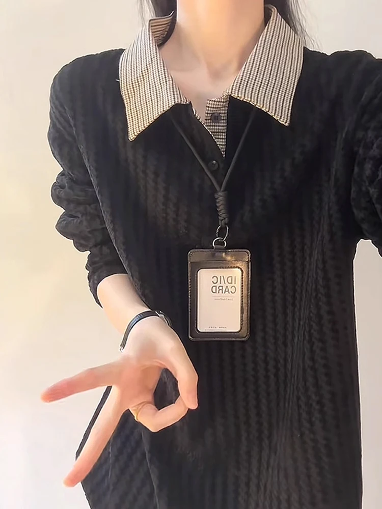 

Мужская футболка Bla Prince of Ws Che irt Long Sve Inner Wear Base irt Casual Sle Autumn Season Faion