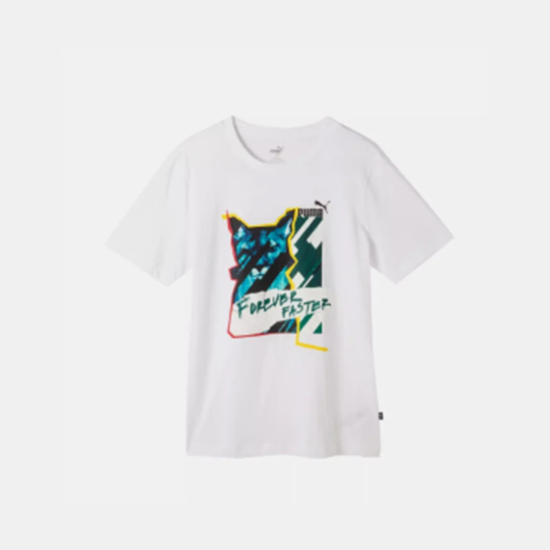 

Мужская летняя футболка Puma с коротким рукавом и принтом, новая модная коллекция 686395-02