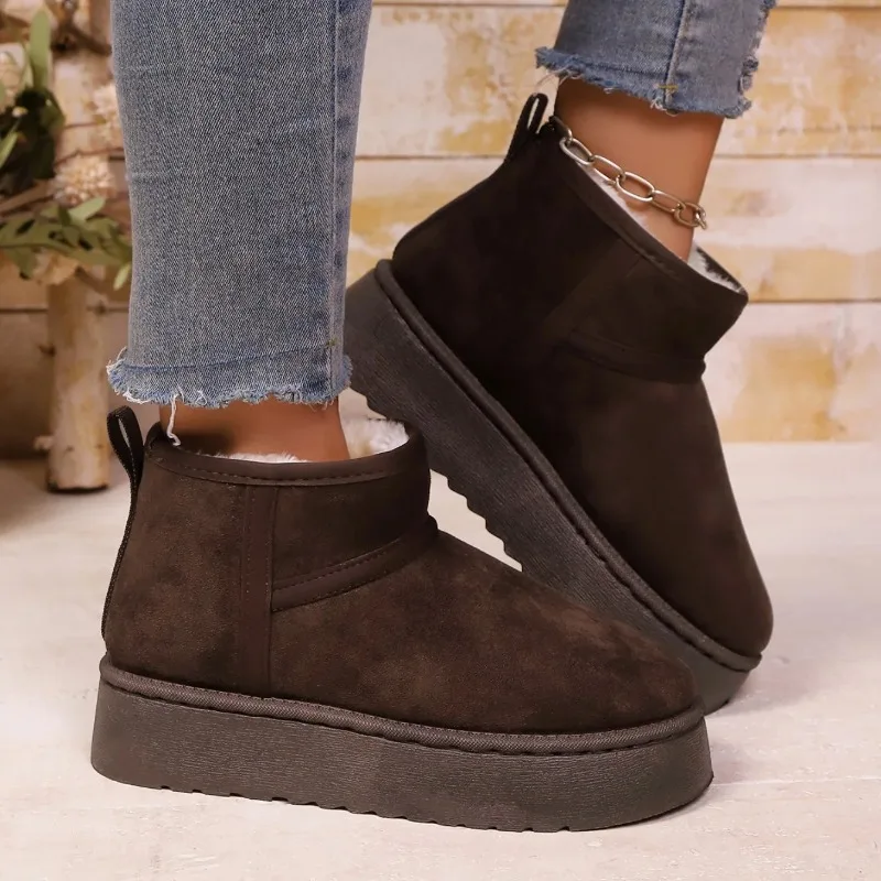 Real Sheepskin Wool Low-cut Warm Comfortable Shoes Women Fashion Short Shoes 2025 New Winter Warm Boots Fur Ladies Snow Boots view 4