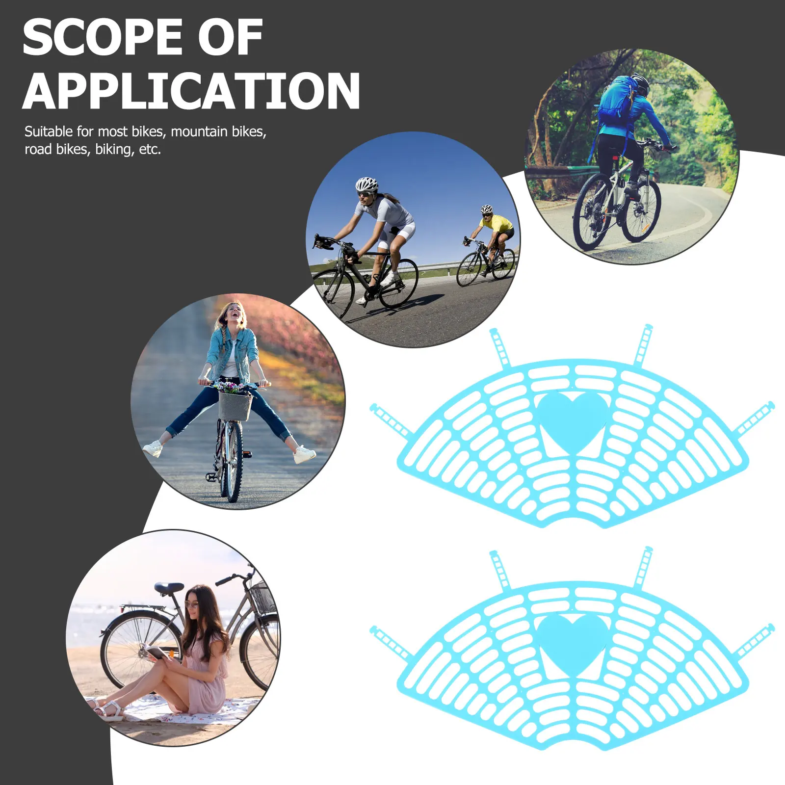 

2pcs Bike Rear-Wheel Protective Mesh Durable Plastic Skirt Guard For Ladies Backseat Foot Protection Foldable Simple Design