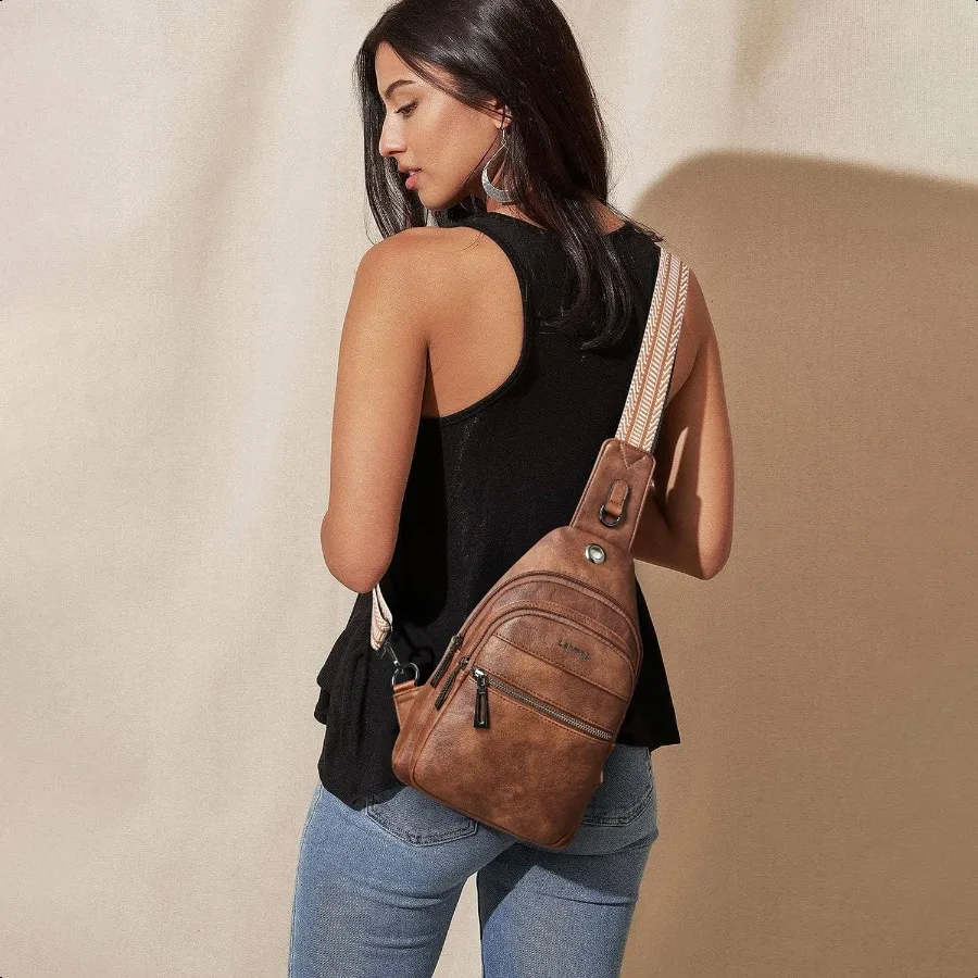 7Lสลิงกระเป๋าสําหรับผู้หญิงผู้ชายCrossbodyไหล่Tote Bletกระเป๋ากระเป๋าเป้สะพายหลังFanny Packกระเป๋าเดินทางหนังFaux