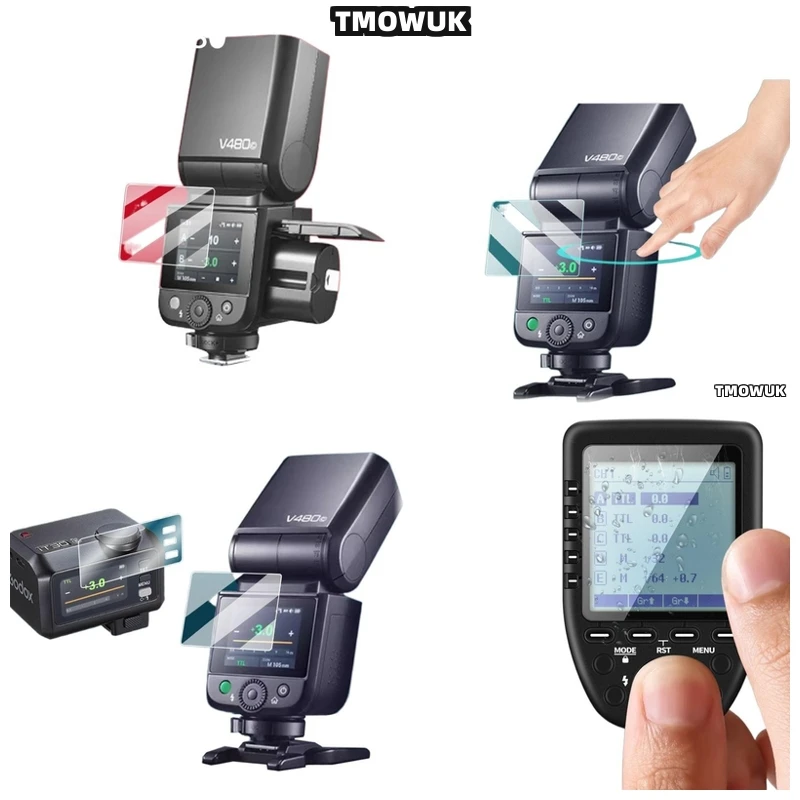 

High - Transparency Tempered Glass For Godox X3 V100 V1 Pro AD600BM V860 III V850 III TT685 II V480 Flash Light Screen Protector