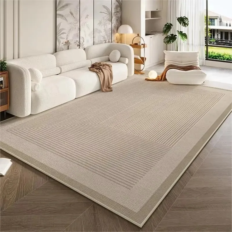 VIKAMA Morandi Minimalist Geometric Rug, Living Room and Bedroom Decor, Durable and Machine-Washable Home Accessories