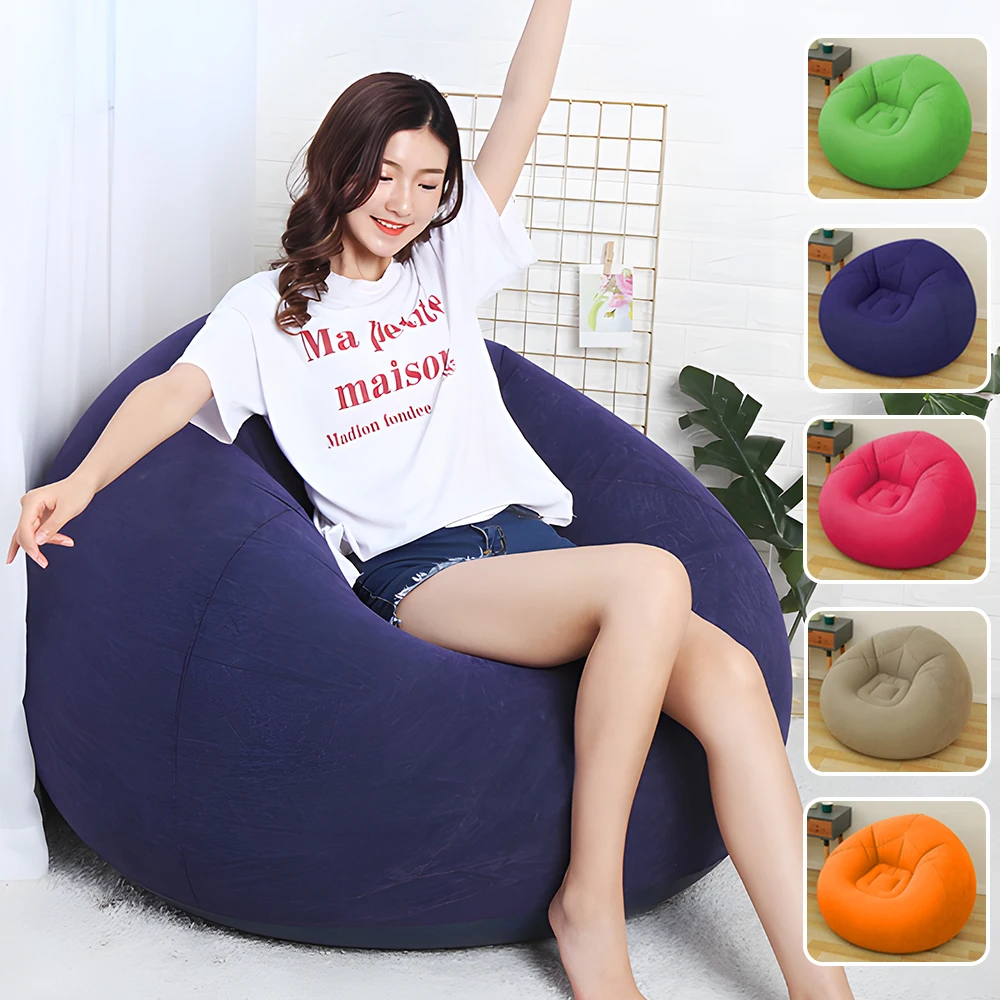 Home Decoration Bean Bag Chair Washable Lounger Recliner Living Room Inflatable Lazy Sofa Folding Couch Comfortable Outdoo