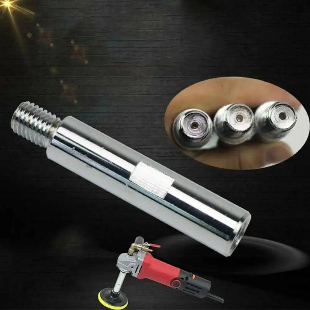 75 mm/100 mm/140 mm Adapter Extension Rod 3 Pieces Set Aluminum Extension Shaft Silver M 14 Grinding Connection Adapter 100 Type
