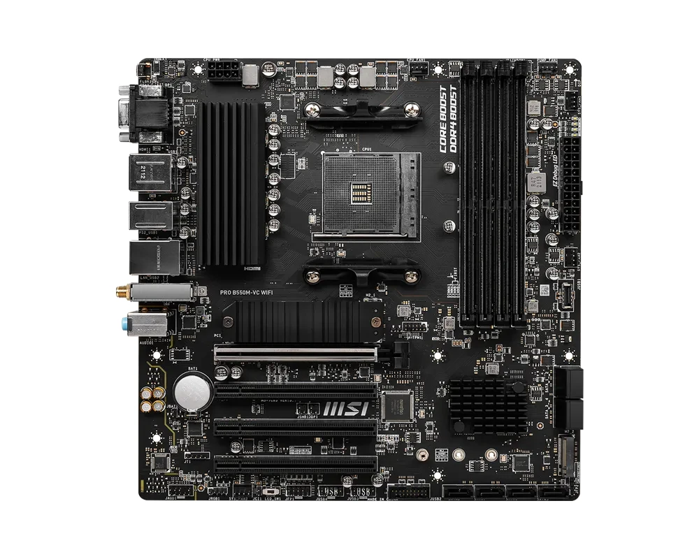MSI PRO B550M-VC WIFI Motherboard Socket AM4 AMD B550 4xDDR4 128GB Micro-ATX support 5800X 5900X 5700X 5300G 5600G cpu