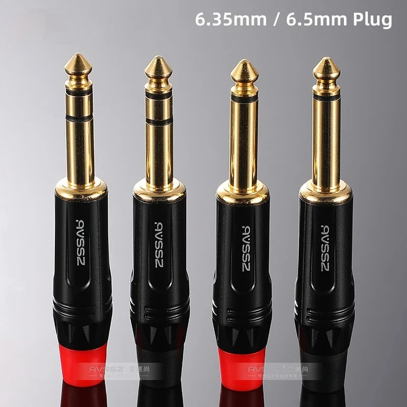 6.35/6.5 ts mono trs estéreo 2/3 núcleo plugue de soldagem cabo de guitarra instrumento musical cabo de microfone de áudio cabeça reta cotovelo plug