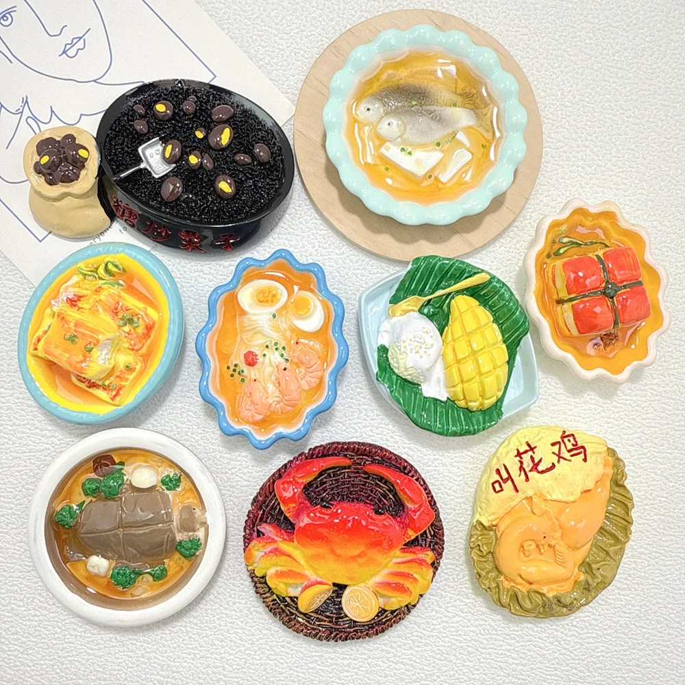 1pc Mini Classic Dish Fake Food Ornaments, Ideal for Diy Phone Case Decor, Fridge Magnet and Miniature Dollhouse Accessories