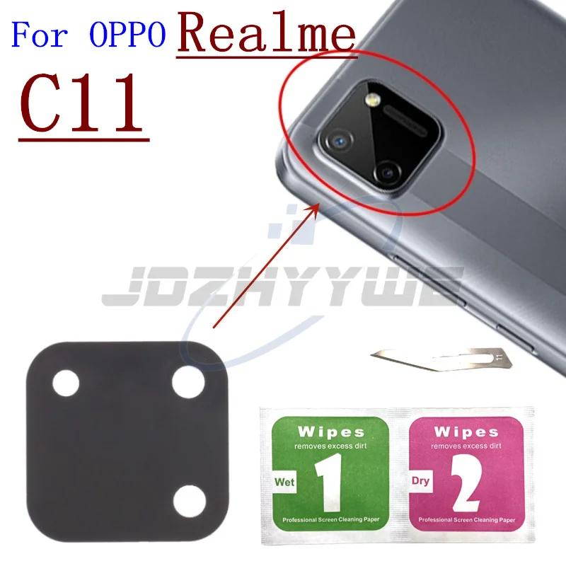 2PCS Rear Back Camera Glass Lens For OPPO Realme C2 C3 C11 C12 C15 C25 C25Y Q Q3 5G X2 Pro XT With Adhesive Tape Parts+Tools