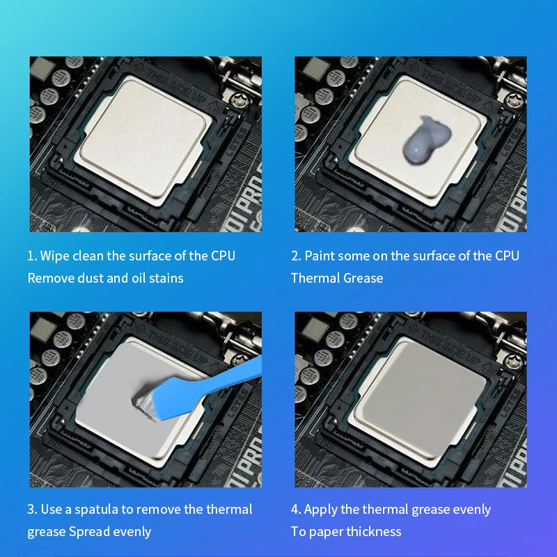 TEUCER PT-M25 열 그리스 25g |   12W/m·K 고전도성 |   CPU/GPU/노트북 냉각용 스크레이퍼가 포함된 실리콘 기반 화합물