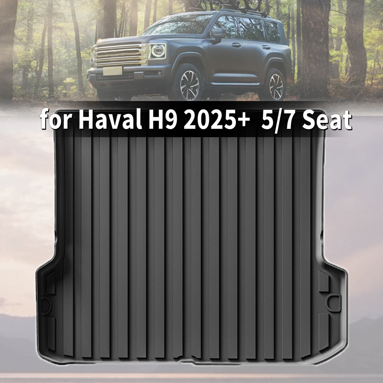 

for Haval H9 2025 2026 2027 Custom Fit TPE Car Trunk Mats Quick Clean Non-Slip Bottom All Season Use Accessories