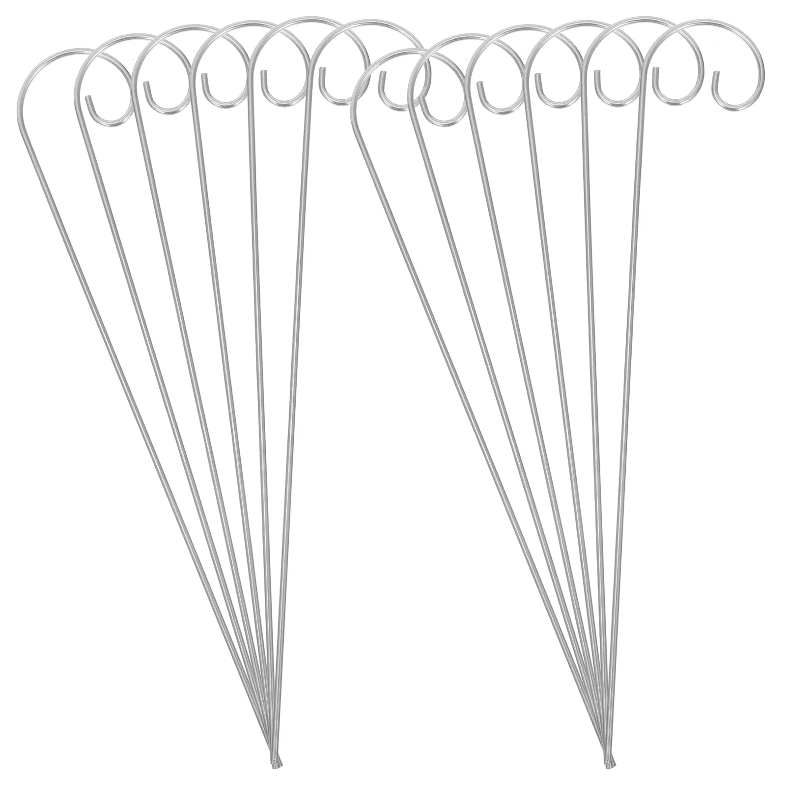 30pcs Hanging Rods For Flower Planter Plant Label Hook Pole Hanging Hook Plant Label Metal Pole Plant Label Stakes Hook Stakes F