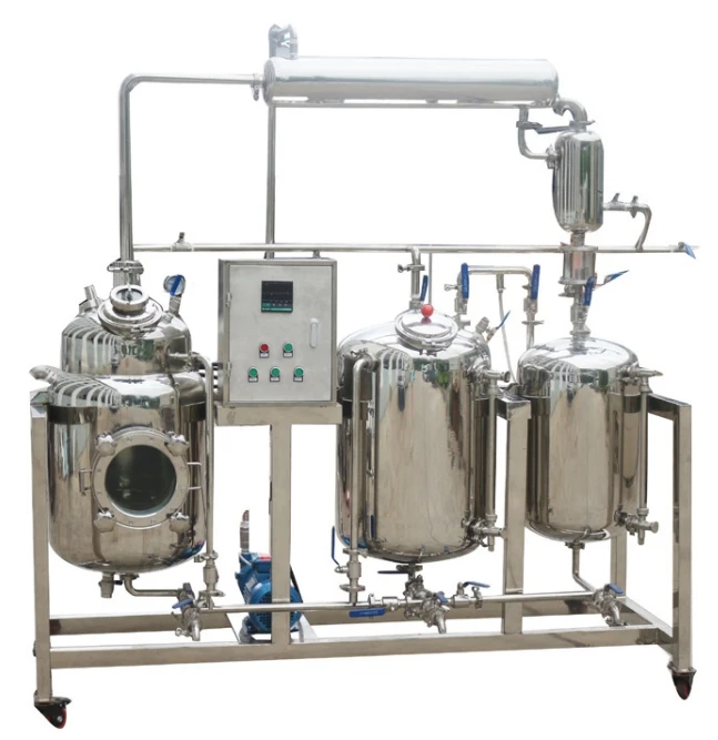 Attrezzatura per serbatoio di recupero dell'alcol per estrazione di erbe, concentratore per evaporatore sottovuoto in acciaio inossidabile