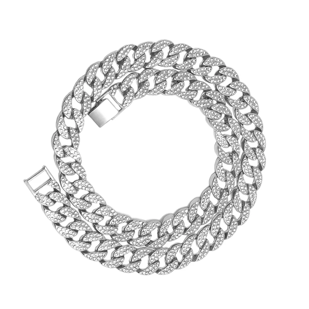 

Full Diamond Chain Mens Necklace Jewelry for Hiphop European and American Alloy Man
