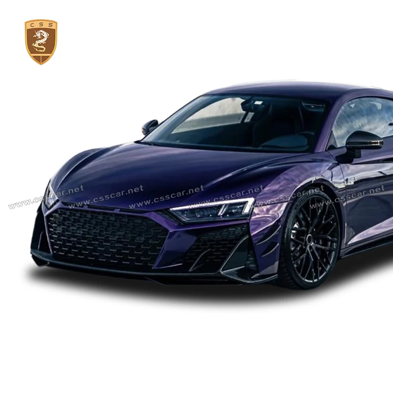 Car Front Lip For Audi R8 2019 2020 2021 2022 2023 2024 2025 Capristo Style Front Bumper Diffuser Splitter Lip Accessories