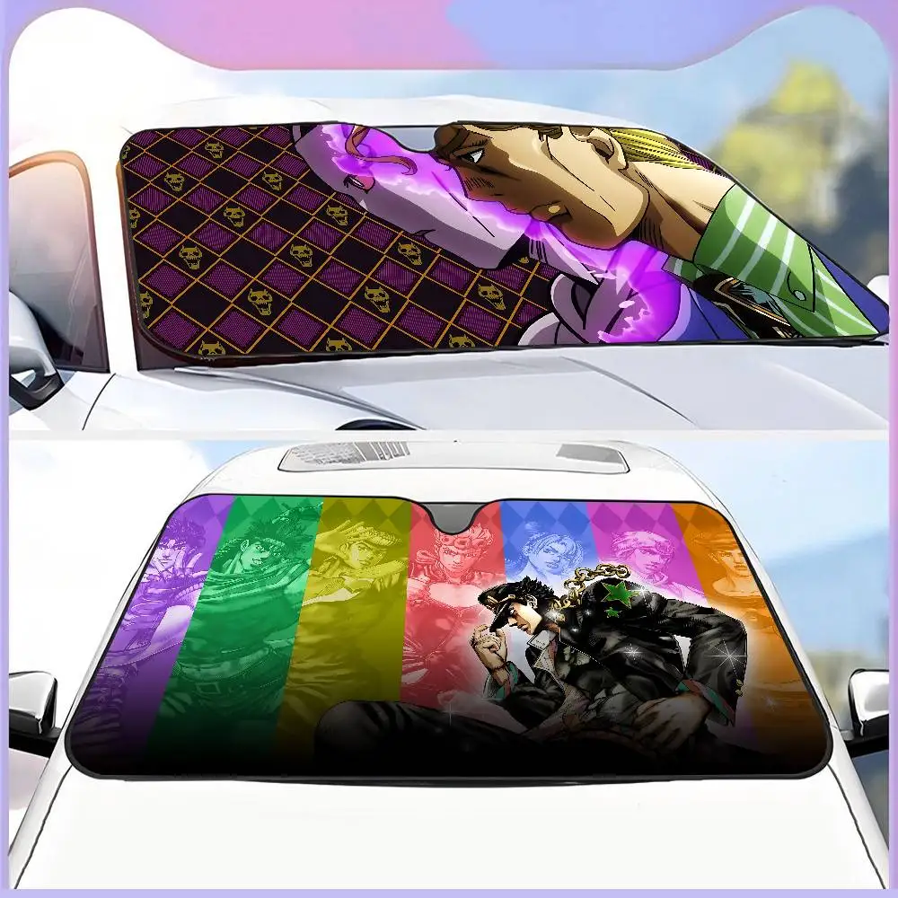 

Classic J-JoJo Anime Car Window Sun Shade Windshield Anti-UV Protection Front Rear Windshield Block Cover Visor Accessories