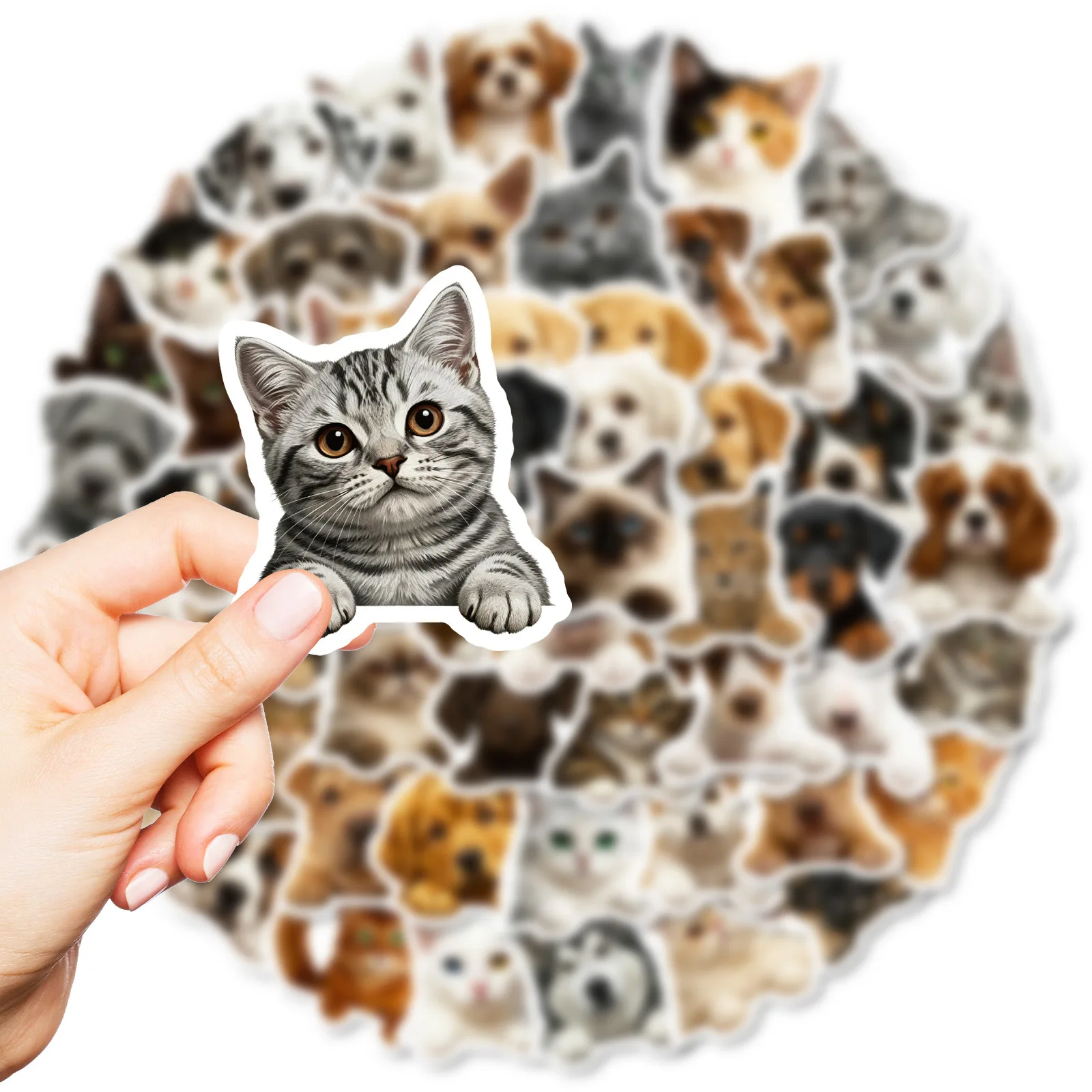 10/56 Uds nuevos pegatinas de gatos y perros lindo juguete de Graffiti DIY guitarra refrigerador teléfono maleta para portátil taza de agua monopatín