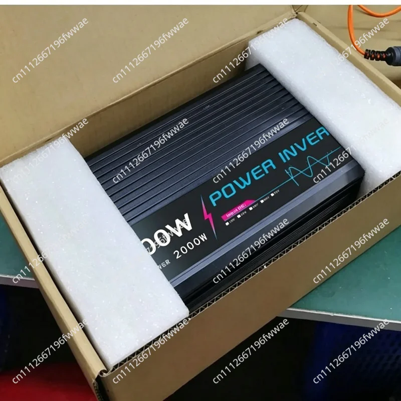 For 2000W Pure Sine Wave Power Inverter 230V EU Socket Car Converter 12V 24V to 230V Voltage Transformer