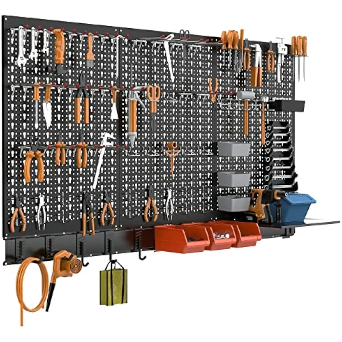Metal Pegboard Wall Organization Kit 24x48 Inches | Heavy-Duty Alloy Steel Panels with 106 Hooks & Mounting Hardware | Scratch-R