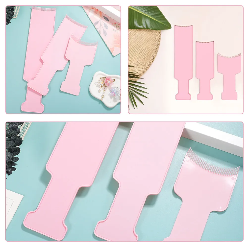 6Pcs Highlighting Brush Board Set Featuring Balance Design and Curved Teeth for Even Hair Color Application Foiling Comb Hair