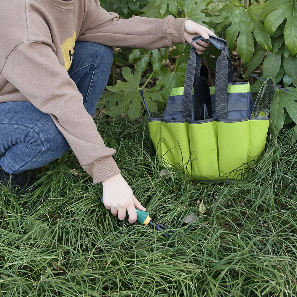 

Сумка для садовых инструментов из ткани Оксфорд, большая вместимость, устойчивая к разрывам, портативный органайзер для садовых инструментов