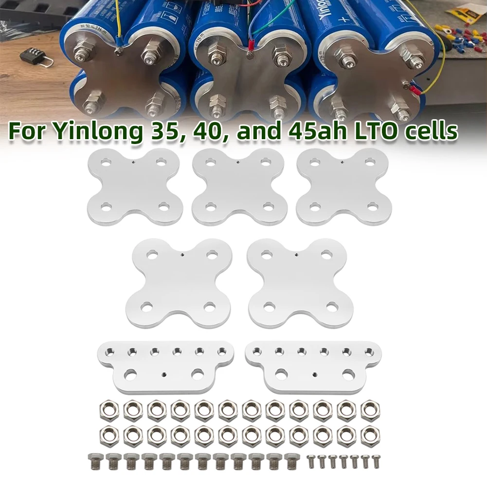 Image of Aluminium für 6S2P Batteriebank-Konfigurationen für Yinlong LTO 6S2P 70AH 80AH 90Ah Batterie, Doppel-Bank-Sammelschienen für 35 40 45Ah LTO-Zellen