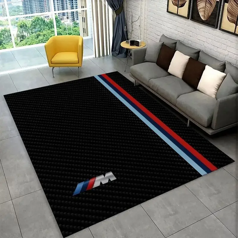 3D Vintage B-BMW Rennwagen MOTO Teppich für Wohnzimmer, Schlafzimmer, Sofa, Fußmatte, Dekoration, Rutschfester Bodenteppich, Geschenk – Detail 15