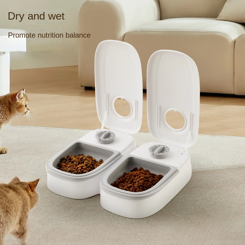 Single Automatic Pet Food Dispenser Bowl with Timer Cooling Wet Food Bowl for Dogs Cats Quantitative Pet Feeder Food Bowls