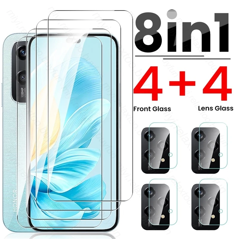 8 In 1 9H Premium Tempered Glass Case For Honor 200 Lite 5G Camera Protective Glass On Honor200lite Honar Honer 200Lite Light 5G