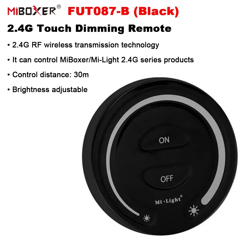 FUT087 FUT087-B Touch Dimming Remote Controller 2.4GHZ Wireless Transmission Brightness Adjustable Control Distance 30M