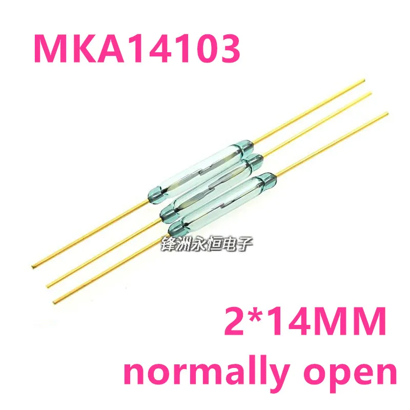 

10Pcs MKA14103 2*14MM 2x14 Reed switch Normally Open Magnetic switch For RMCIP JSC Gold-plated feet