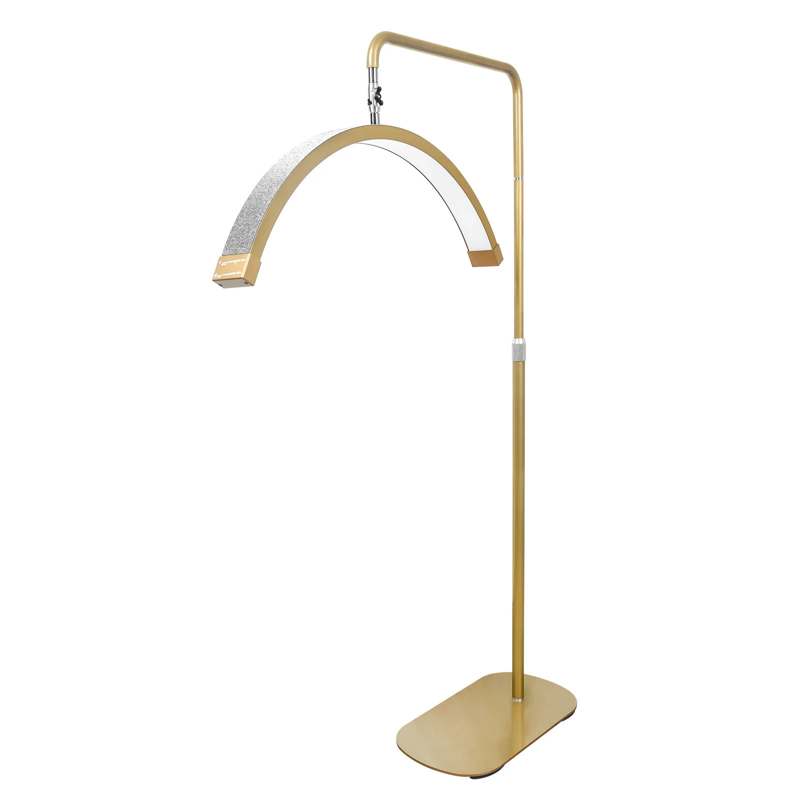 Multifunctional Gold Crystal Luna Lash Light Crescent LED Light Manicure Floor Lamps for Esthetician Tattoo Light