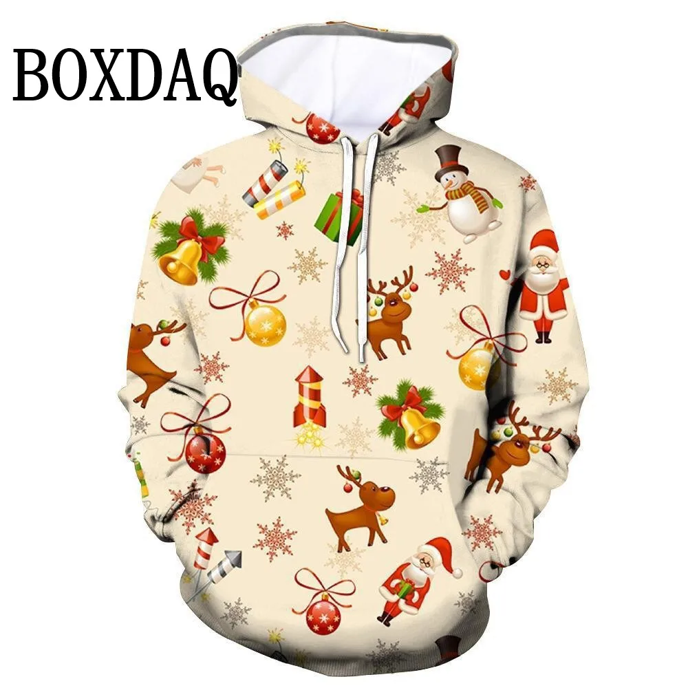 Women\'s Hoodies Christmas Snowflake 3D Printed Autumn Winter Fashion Skull Women Hooded Sweatshirts Street Trend Casual Coat Top