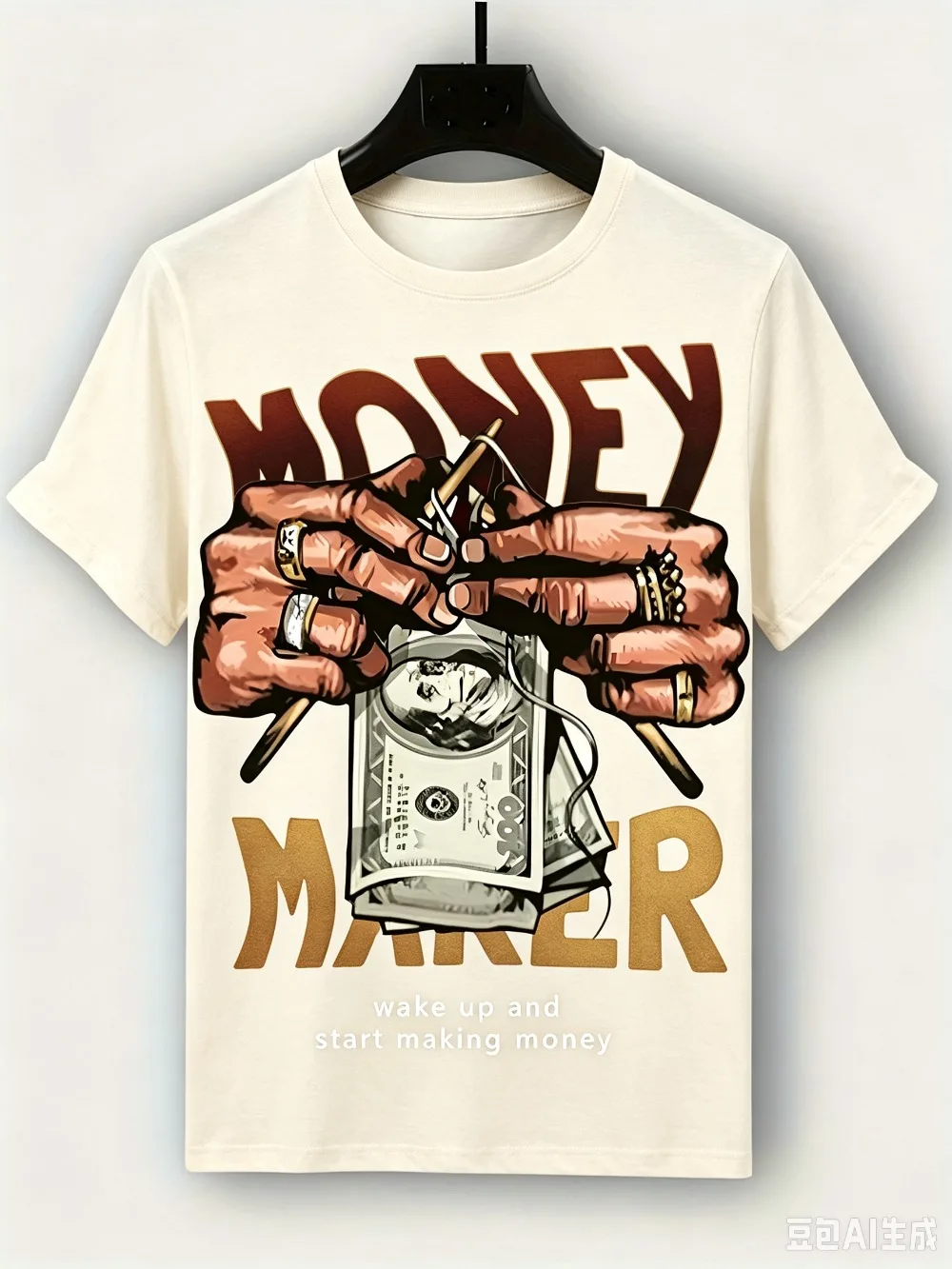 Hip-hop Patterns of Money-making in American 3D Print Men T-shirt Breath Leisure Quick-drying Outdoor Streetwear Style Sport Top