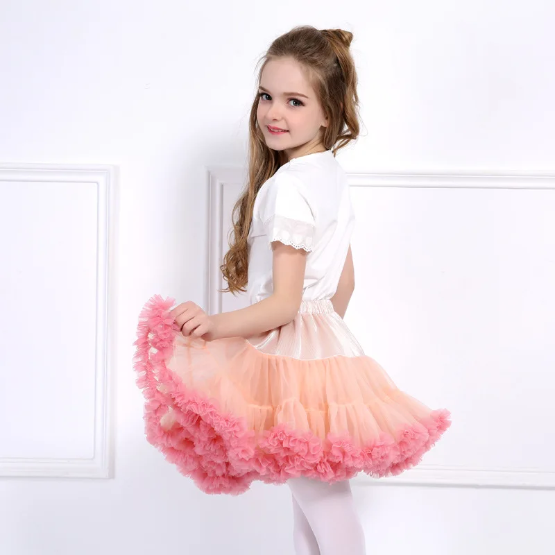 Children\'s Skirt Baby Girls Tutu Skirt Fluffy Children Ballet Kids Pettiskirt Baby Girl Skirts Princess Tulle Party Dance Skirts