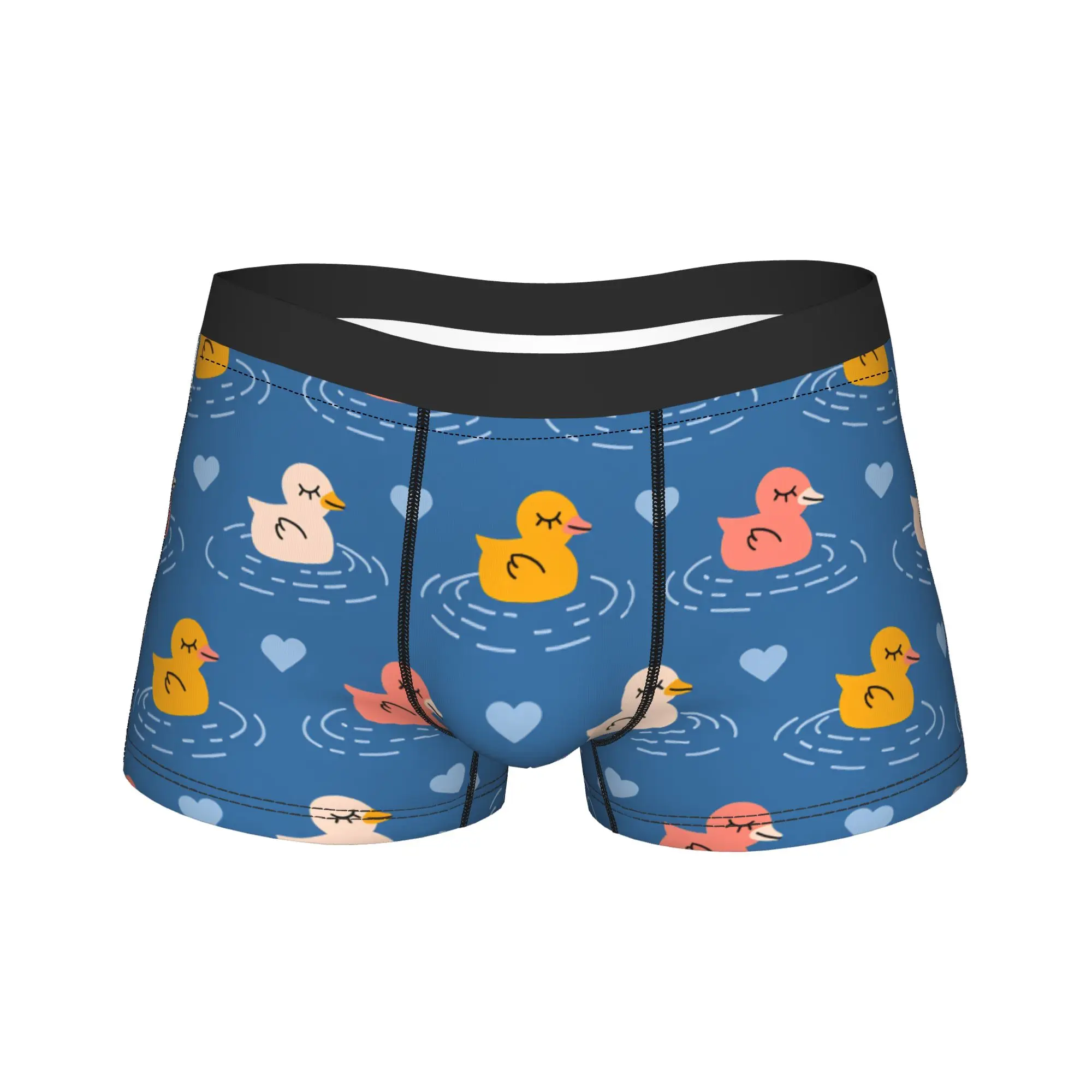 Rainbow Cartoon Rubber Duck Underwear  Males Shorts Briefs Classic Boxershorts Trenky Print Plus Size Panties