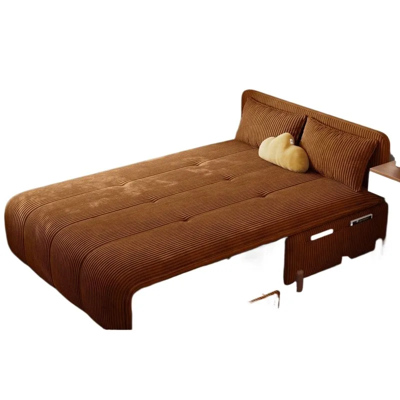Electric sofa bed, intelligent electric multi-functional retractable storage corduroy small recliner