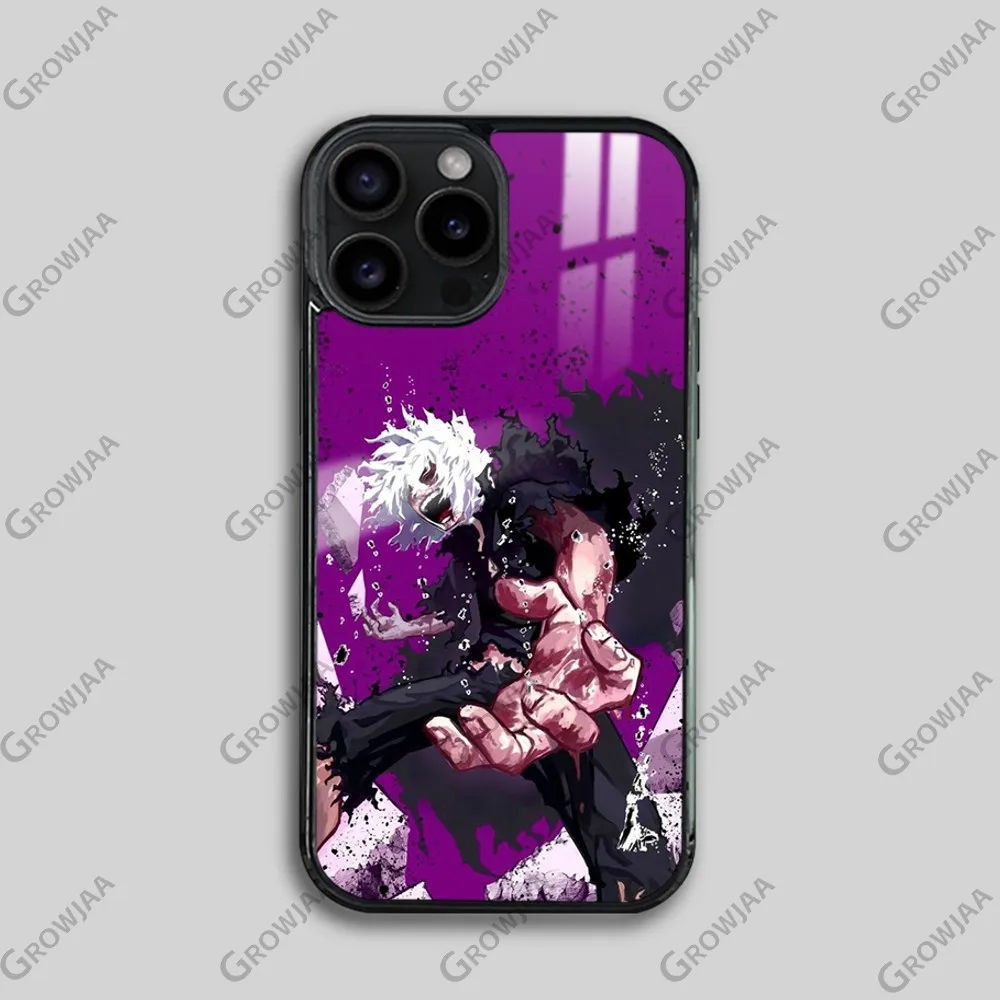 T-tomura Shigaraki BNHA casing ponsel untuk iPhone 16 15 14 13 12 11 Pro Max Plus Mini Magsafe cermin penutup magnetik nirkabel