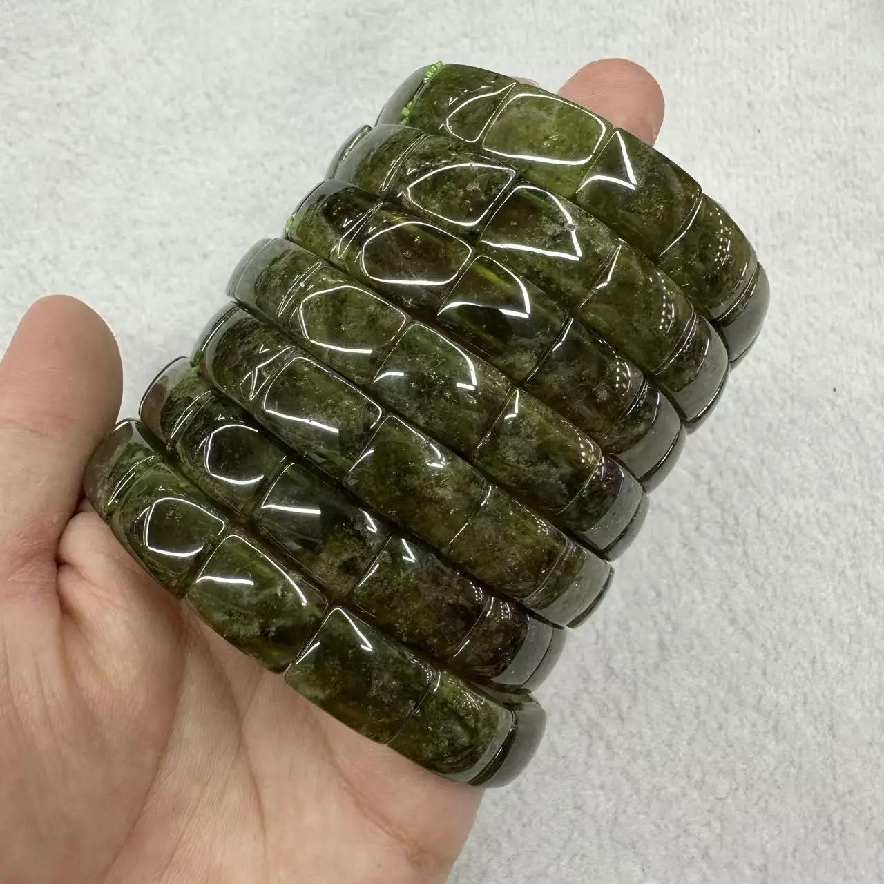 AAAA quality Natural Green Garnet /Tsavorite About 9x12mm Gemstone Jewelry Bangle for Woman for Man for Gift Wholesale