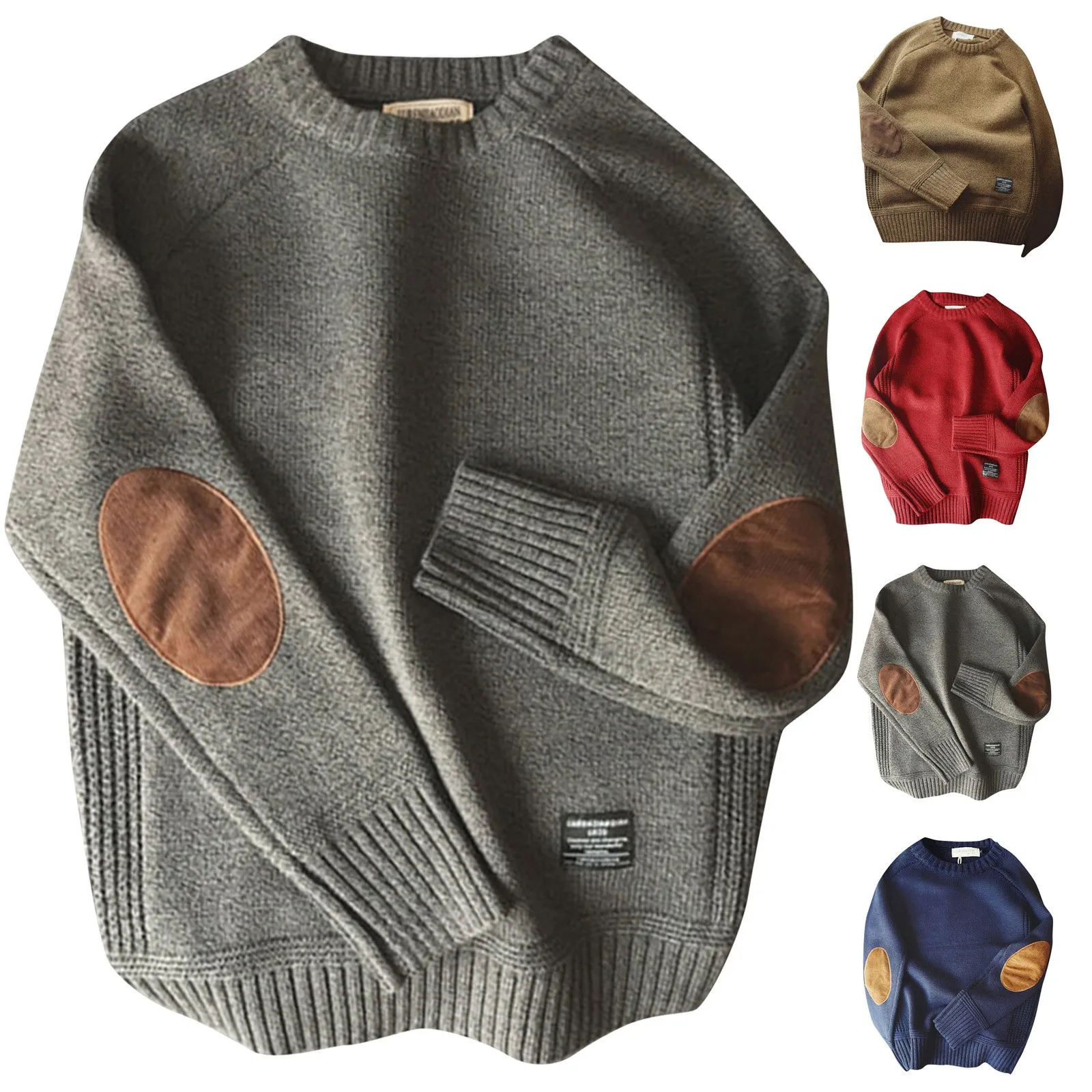 المتضخم محبوك سترة مع تصاميم التصحيح للرجال ، Harajuku الشارع ، سميكة س الرقبة البلوفرات ، البلوفرات عادية ، والأزياء ، جديد