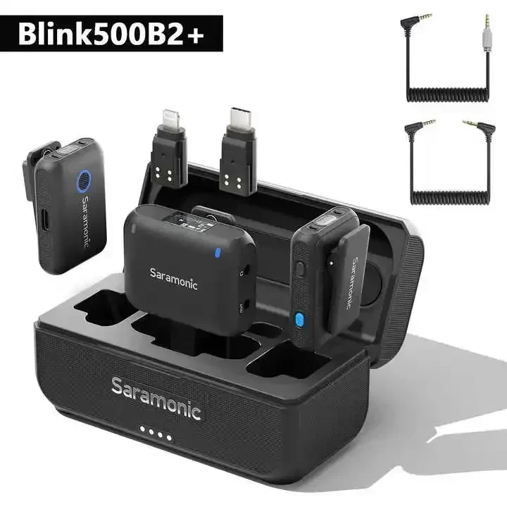 2026 Premium  Saramonic Blink500B2+ Wireless Lavalier Lapel Microphone iPhone DSLR Cameras Youtube Recording Streaming N view 6