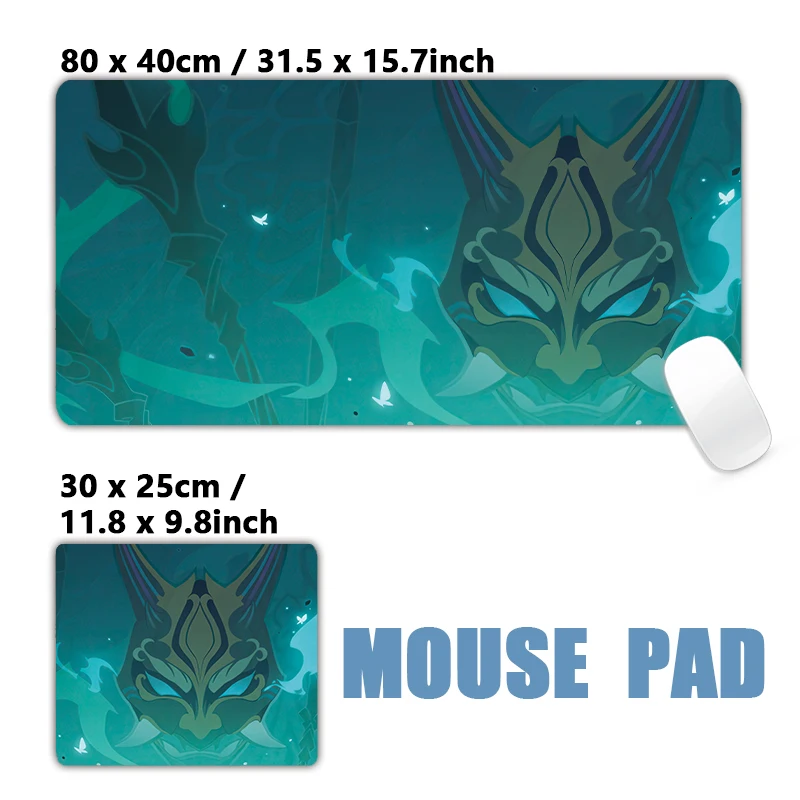 Anime Game Genshin Namecard Columbina Xiao Yae Miko XXL Large Genshin Impact Mouse Pad Keyboard Desk Mat Mousepad view 5