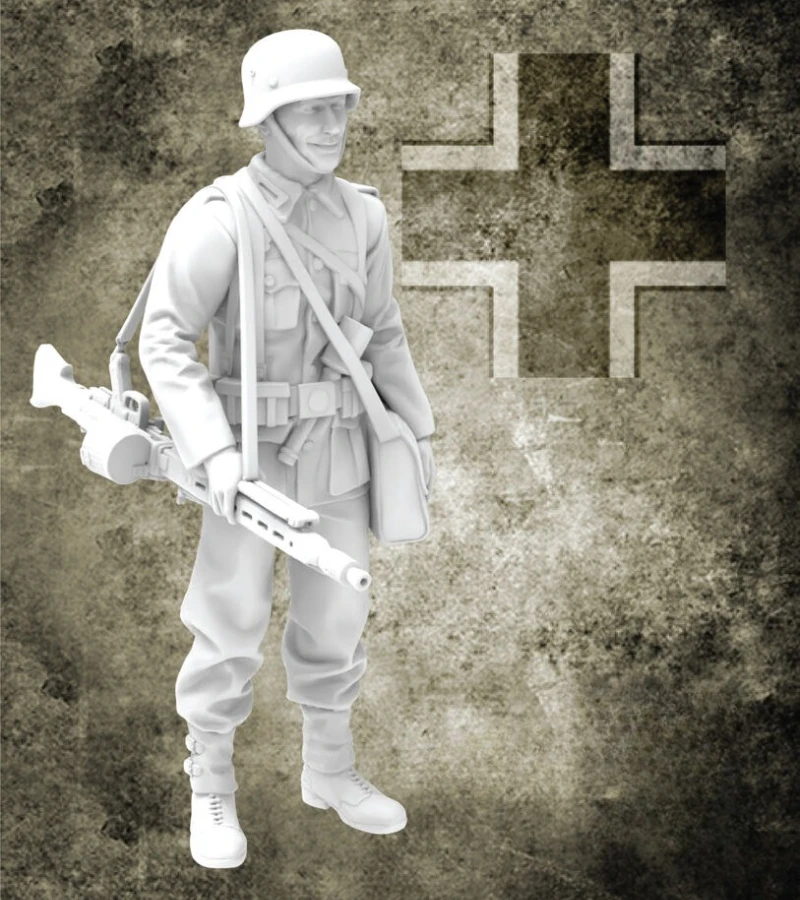 

1/35 Scale DieCast Resin Figure Model Kit WWII German MG Gunner Need To Be Assembled and Colored By Themselves
