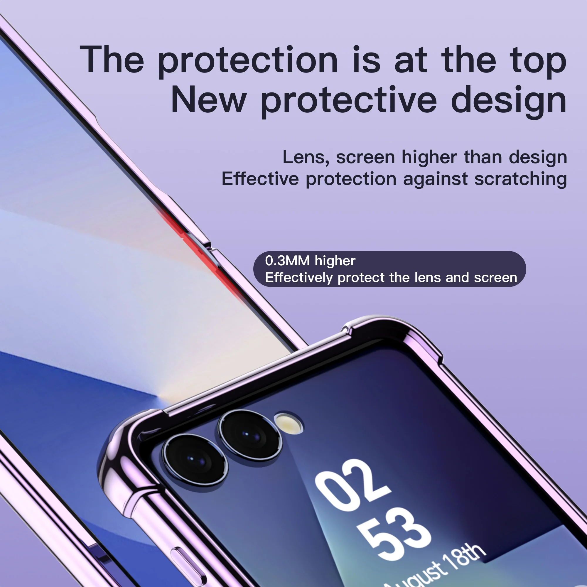 Luksusowe, przezroczyste, miękkie etui na telefon z powłoką ochronną do Samsung Galaxy Z Flip 8 7 FE 6 5 4 3, wzmocnione, odporne na wstrząsy, przezroczysta tylna obudowa. — zdjęcie produktu 4
