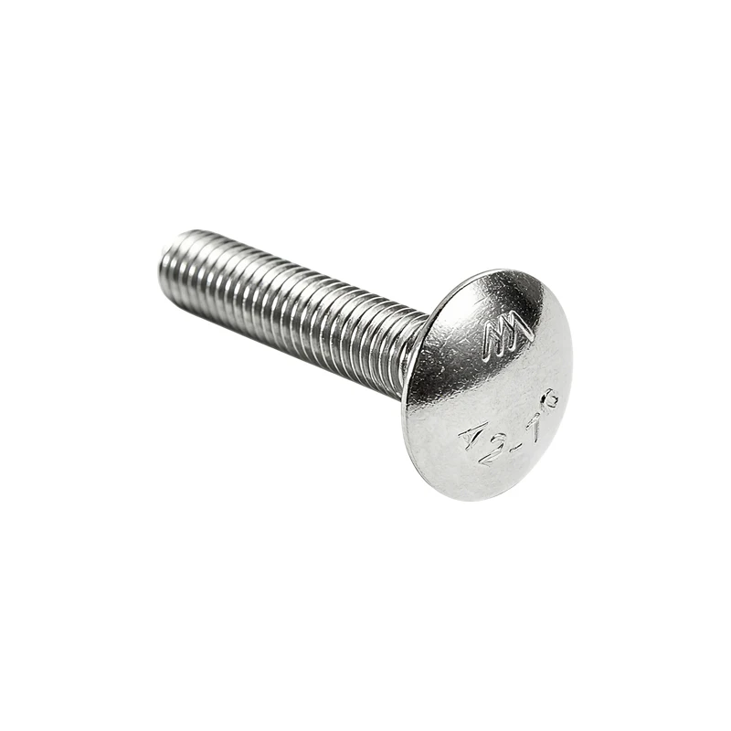 DIN603 Carriage Bolts 304 Stainless Steel Round Head Square Neck Bolt M5 M6 M8 M10 M12 Heavy Duty Hardware Fasteners
