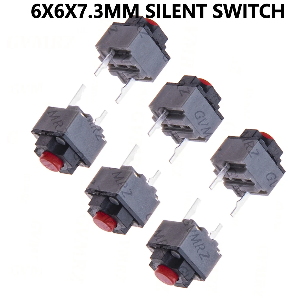 10PCS 6X6X7.3MM Micro Switch Kailh Mute Button Silent Switch Wireless Mouse Wired Mouse Button 6*6*7.3