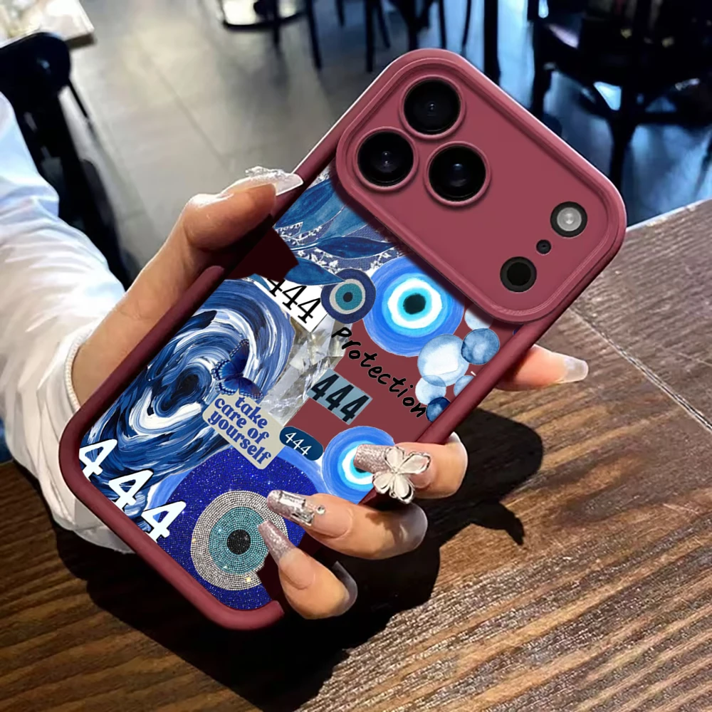 444 Böses Auge Spiritualität Silikonhülle für iPhone 16 13 11 17 Pro Max Hüllen iPhone 12 ProMax 14 15 Plus 8 XS Stoßfeste Hülle – Detail 15