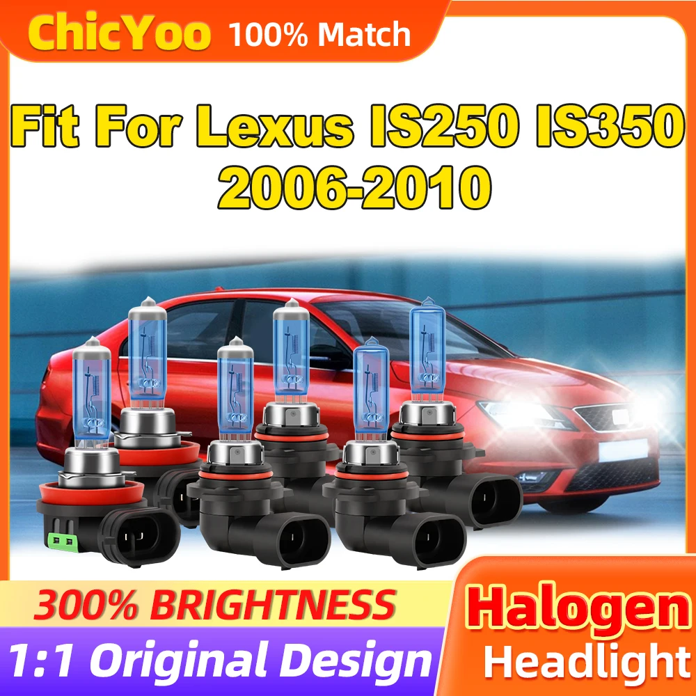 

Fit For Lexus IS250 IS350 2006 2007 2008 2009 2010 36000LM Halogen Lights 300W Xenon Headlights 6500K 12V Turbo Auto Lamps