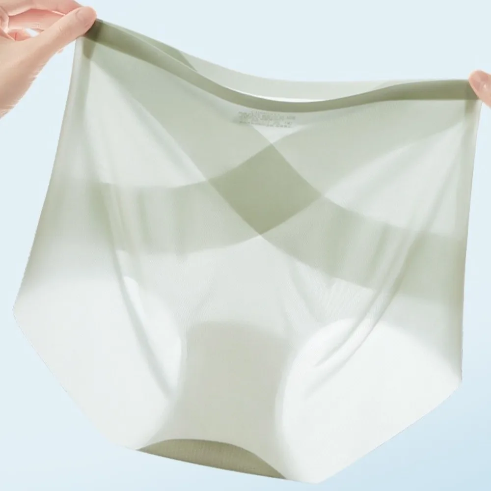 

High Waist Briefs Thin Ice Silk Panties Shapewear Postpartum Body Shaper Seamless Waist Trainer