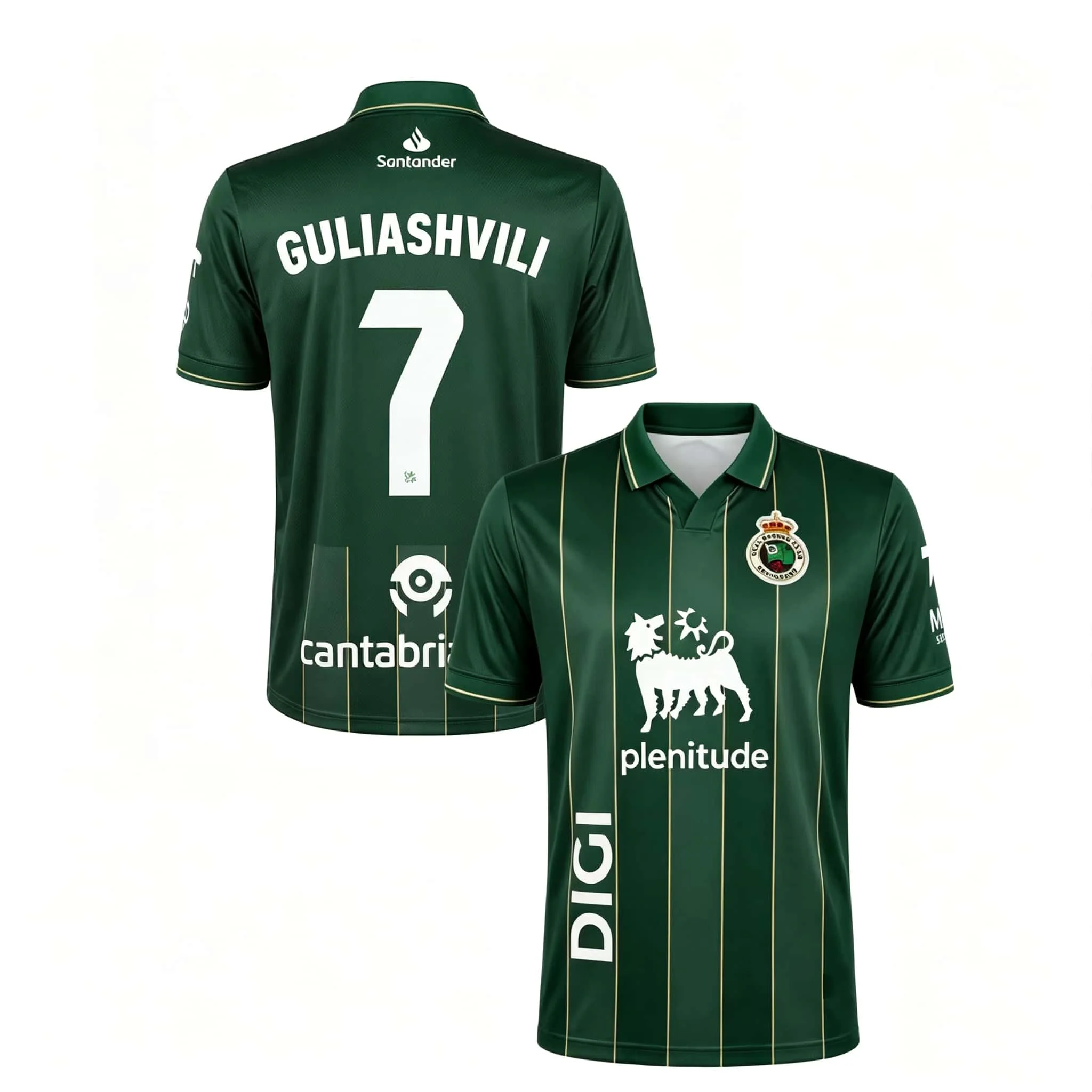 2026-27 Racing De Santander Zabiri # 21 Iñigo Vicente # 10 Schnell Trocknende Sommer-Fußball-T-Shirts für Herren für Training und Heimspiele – Detail 4